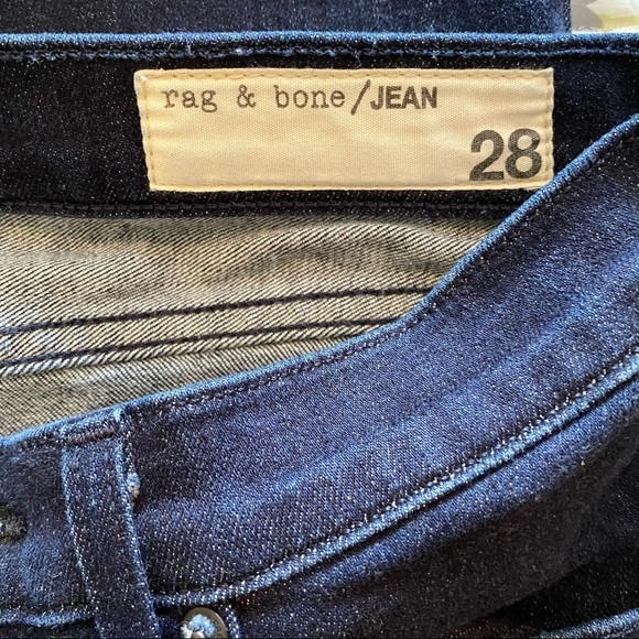 Rag & Bone Stiletto Boot Cut Dark Wash Denim Jeans Size 28 Cotton Blend - Picture 7 of 16